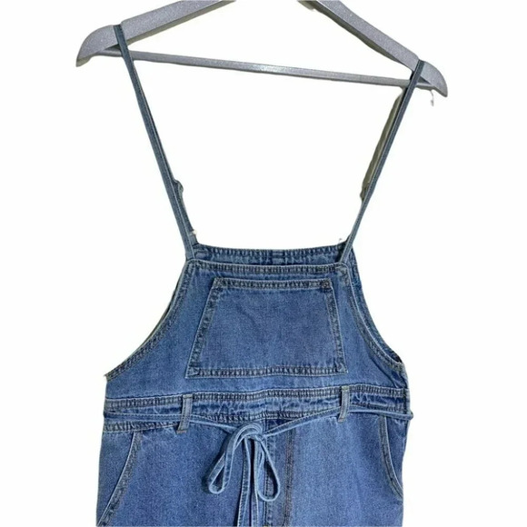 Forever 21 M raw hem skinny belt jean overalls or jumper - Picture 4 of 8